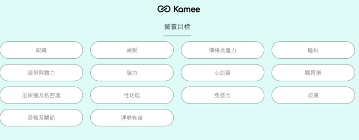 個人化保健食品推薦【咖米Kamee】-智能健康評估服務，一包在手，省去瓶瓶罐罐，準確抓出身體所需的營養，客製化保健品。